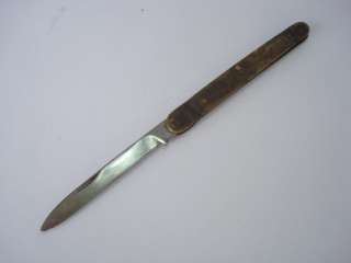 1920s ANTIQUE GERMAN BRONZE HANDLE MINI POCKET KNIFE  