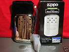 ZIPPO HAND WARMER 4PK,(2 BLACK, 2 CHROME) NEW DELUXE SETS WITH ALL 