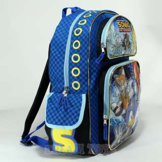 16 Sega Sonic the Hedgehog Backpack   School Book Bag (Large 