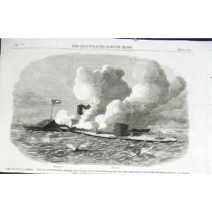  Ships Fight Hampton Roads Civil War America 1862