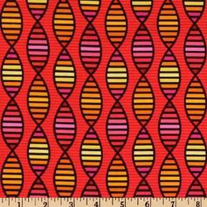  44 Wide Baby Geniuses Grow Up Double Helix Red Fabric By 