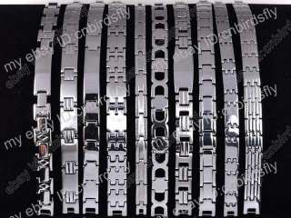   jewelry Lots Multi Styles Stainless Steel Silver Charm Men Bracelets