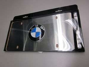 BMW Marque Plates   Satin Stainless Steel  