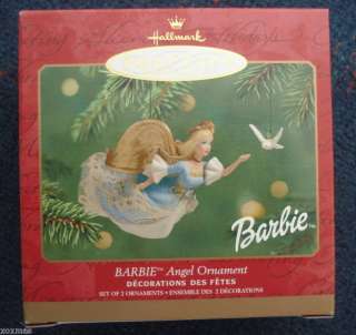 Hallmark Christmas Ornament Barbie Angel & Dove 2pc  