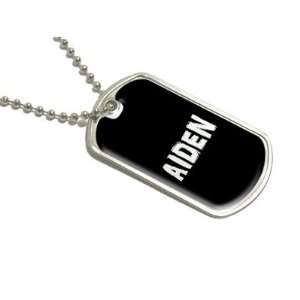 Aiden   Name Military Dog Tag Luggage Keychain