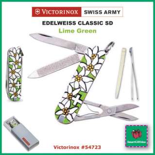 GREEN EDELWEISS_CLASSIC SD VICTORINOX SWISS ARMY #54723  