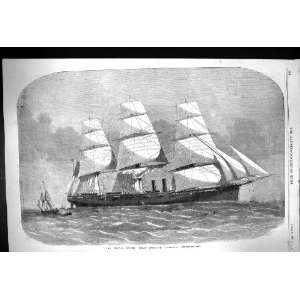  1857 United States America Steam Corvette Ship Niagara 