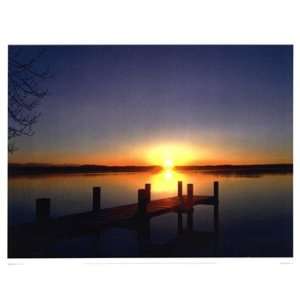  Sunset Dock   Poster by Ilona Wellmann (13x17)