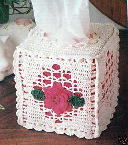 ROSE Tissue Box Cover Crochet Pattern  