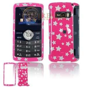 LG EnV3 VX9200 Cell Phone Deisgn Hot Pink/Silver Stars Protective Case 