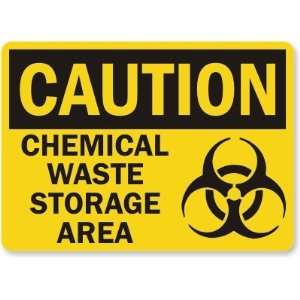  Chemical Waste Storage Area (with graphic) Laminated Vinyl Sign 
