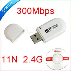 D2022B 300Mbps WiFi wireless USB Network LAN Card Adapter White Mini 