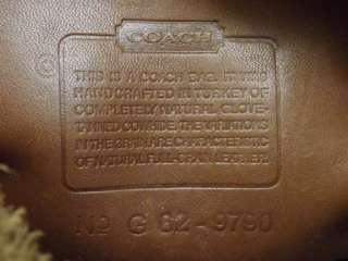 Coach #9790 Medium Brown Leather Vintage 80s shoulder handbag purse 
