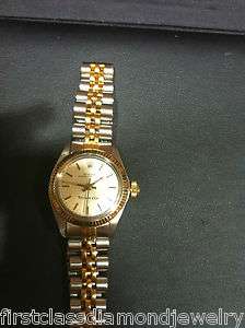 Ladies ROLEX lady oyster watch for Tiffany & Co. two tone model # 6719 