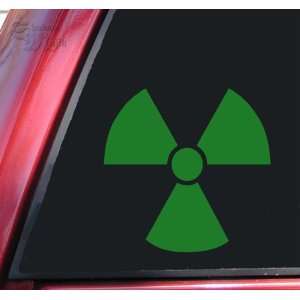 Radiation Symbol Vinyl Decal Sticker   Green