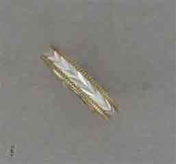 STERLING SILVER, 14K GOLD FILL RING, SIZE 6  