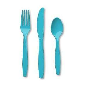 Heavy Duty Plastic Cutlery, Bermuda Blue