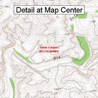  USGS Topographic Quadrangle Map   Satan Canyon, Texas 