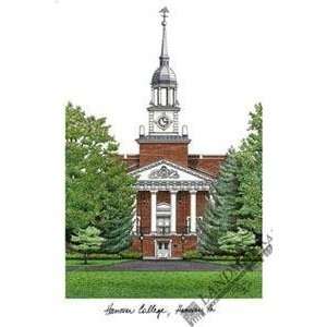   Hanover College Lithograph 14x10 Unframed Lithograph Sports