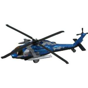  Blackhawk Helicopter Pullback, Blue Camouflage Toys 