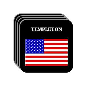 US Flag   Templeton, Massachusetts (MA) Set of 4 Mini Mousepad 