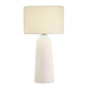 Elsa Cylinder Base Table Lamp (White) (22H x 12W x 12D)  