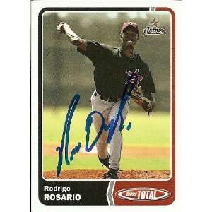   Rodrigo Rosario Signed Houston Astros 2003 Total Card 