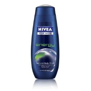  Nivea for Men Energy Hair and Body Wash 500ml/16.9oz 