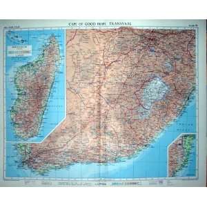  Colour Map 1956 Cape Hope Transvaal Africa Madagascar 
