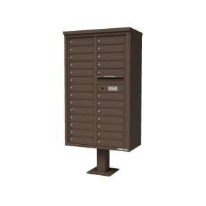 versatile™ Pedestal Mount 4C Horizontal Cluster Mailboxes in Antique