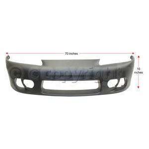 ECLIPSE 97 99 FRONT BUMPER COVER, Primed, with Fog Lamp Holes and Side 