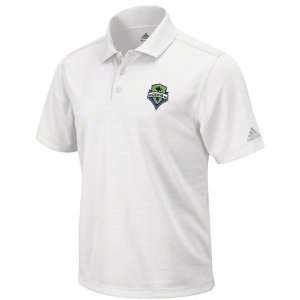 Seattle Sounders White adidas Soccer Team Primary Polo Shirt  