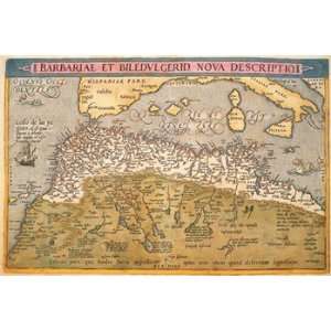 Map of Northern Africa   Poster by Abraham Ortelius (18x12)  