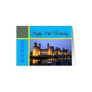  Happy 26th Birthday Caernarfon Castle Card Toys & Games