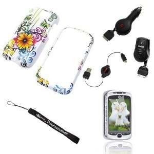  WHITE FLOWER BUTTERFLY Crystal Protective Hard Plastic Graphic Case 
