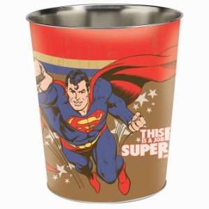 Superman Force of Good Trash Can Waste Basket  Kitchen 
