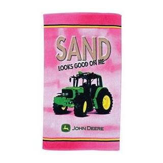 John Deere Pink Sand Looks Good Beach Towel