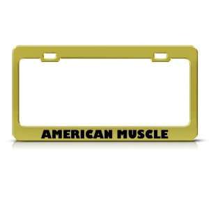 American Muscle Patriotic Metal license plate frame Tag Holder