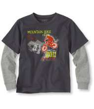 Boys Double Layer Jersey Tee, Graphic Print