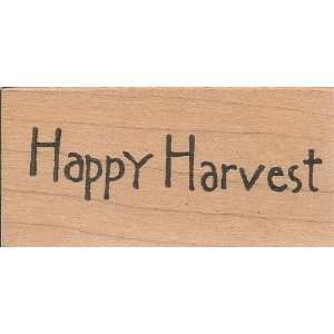  Happy Harvest Wood Mounted Rubber Stamp (D4470 