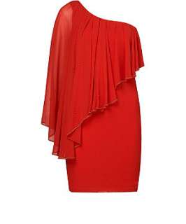 Red (Red) Embellished One Arm Dress  233068960  New Look