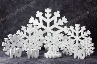 DELUXE 13 PIECE SNOWFLAKE HOLIDAY OR CHRISTMAS PROP SET  