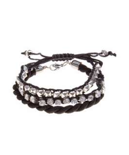 Black (Black) Black Twist Friendship Bracelet  255448901  New Look