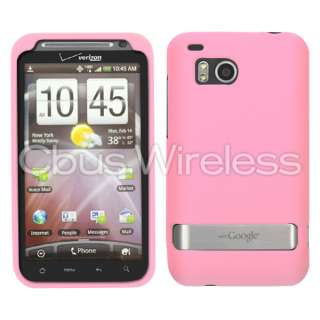   Silicone Skin Cover Soft Case+3x Film+Car Charger for HTC ThunderBolt