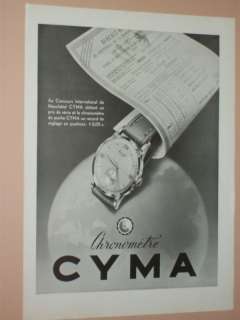1949 1956 CYMA FRENCH & AMERICAN WATCH ADS MENS AND LADIES WATCHES 