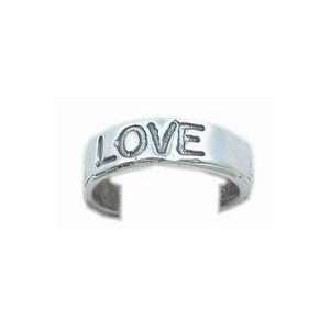  925 Sterling Silver LOVE Toe Ring Jewelry