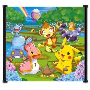  Pokemon Anime Fabric Wall Scroll Poster (17x16) Inches 