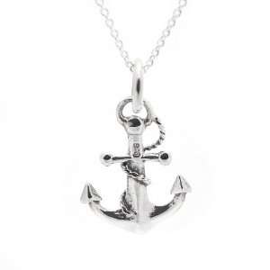   Silver Anchor Pendant and Charm with Free Gift Box 