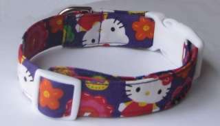 Hello Kitty Dog Collar Cartoon Small Medium Large  