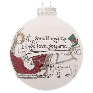   Personalized Granddaughter Sleigh Christmas Ornament
